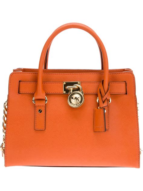 michael kors handtasche orange|Michael Kors small satchel handbag.